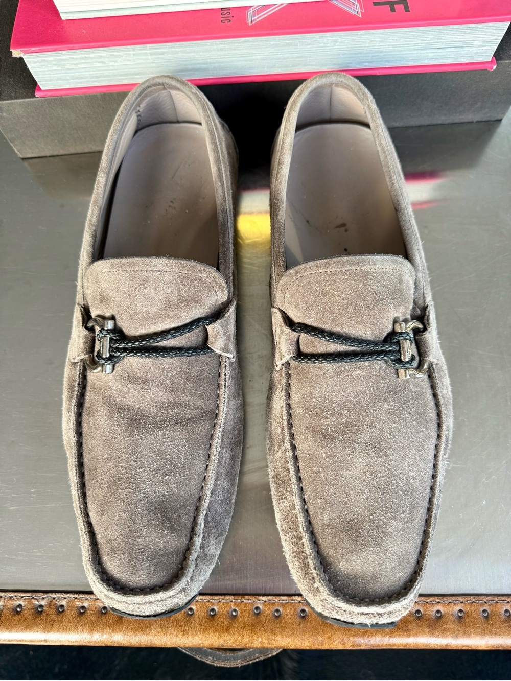 Salvatore Ferragamo Suede Gancini Driving Loafers – Men’s 10 D - Picture 12 of 16